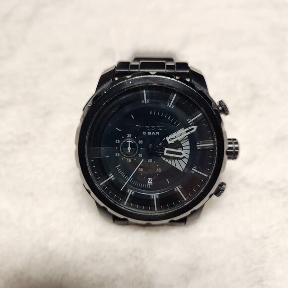Diesel DZ4349 51mm Black, Stainless Men’s Watch UNTESTED FOR PARTS OR REPAIR - Picture 1 of 13